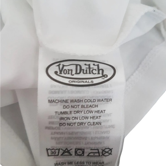 Von Dutch NWT RRP £39.99 Arta Crop Top Size S 8 10 White Designer Y2K - Picture 5 of 5